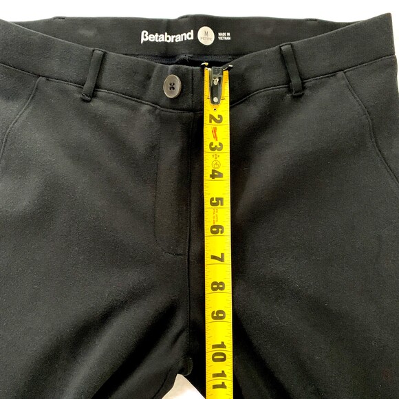 Betabrand Yoga Dress Pants Bootcut Medium Petite Pull On Black Stretch High Rise - Picture 6 of 11